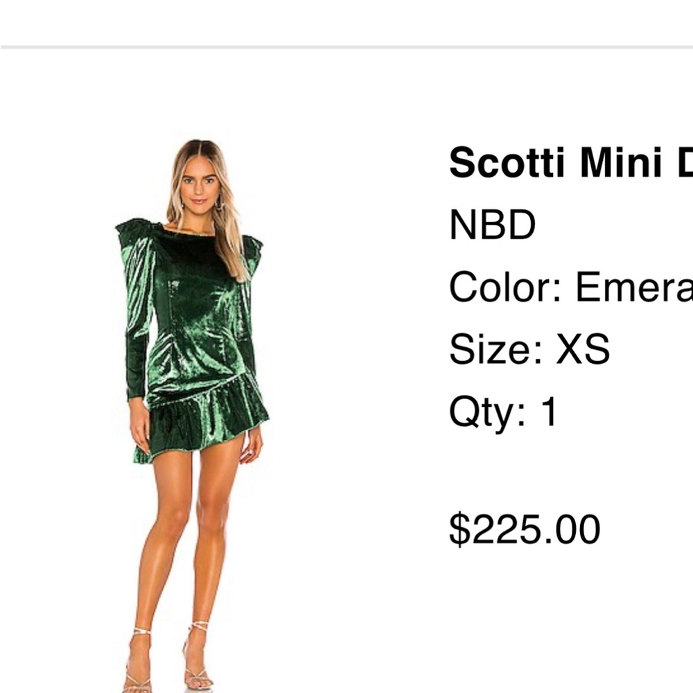 NBD SOLD OUT LIMITED velvet sparkly green dress!!!